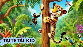 Spot the Leopard - Can You Spot the Spots? Fun Sing Along & Dance Song for Kids | TAITETAI KID