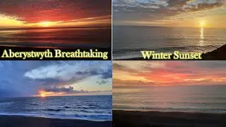 Aberystwyth Breathtaking Winter Sunsets Taken from Fixed Location