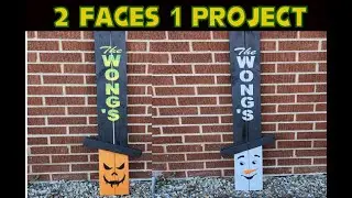 DIY Customized Fall Family Pumpkin & Snowman sign Project!