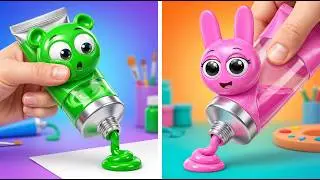 Sprunki Paint Experiment! 😳🎨 Tube Squeeze DIY That Looks Insane!