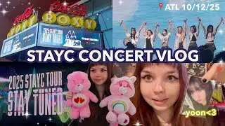 going to a kpop concert by myself vlog! STAYC &lsquo;Stay Tuned&rsquo; World Tour 2025 in Atlanta 10/12/25! 🎤🎟️🧸