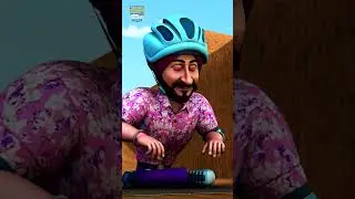 ಚಿಕ್ಕ ಸೈಕಲ್ ಮೇಲೆ ದೊಡ್ಡ ಕಾಮಿಡಿ | Kannada | Funny Shorts | #kannada #animation #youtubeshorts #funny