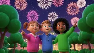 New Year Fireworks Rhyme for Kids | Celebration Song, Nursery Rhymes, Baby Songs & Kids Music 🎆🎉