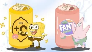 Which Drink Do SpongeBob and Patrick Choose? 🍋 Drink Battle! | SpongeBob Toys | Satisfying Animation