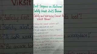 Best Slogans on National Safety day 2025 in English| Slogans on Safety day #shorts
