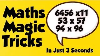 #MathsMagicTricks #MathsShortcuTricks  Maths Magic Tricks