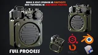 MAke a Scifi Speaker In Plasticity And texturing In Substance Painter 