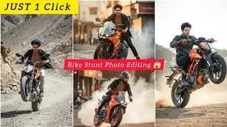 Bike Stunt Photo Editing | Gemini AI Bike Photo Editing 😱