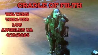 CRADLE OF FILTH 4/19/2025 WILTERN THEATER LOS ANGELES CA    CHAOS & CARNAGE TOUR 2025