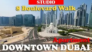 Inside studio apartment in 8 Boulevard Walk in Downtown Dubai (8 Blvd Walk)