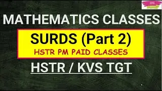 HSTR 2023 MATHS PREPARATION | #hstr  MATHS PYQ | SURDS (PART 2) 😌 | Dr. Atahar Parveen