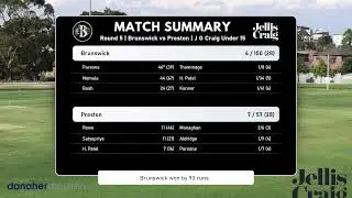 J G Craig Shield 2025/26 - Round 5 - Brunswick vs Preston