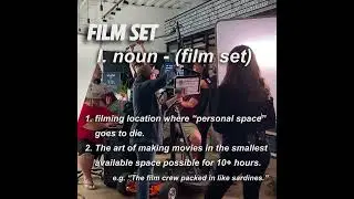 Basic Definition of a Film Set.  #BehindTheScenes #FIlmmaking #Comedy #filmproduction #filming