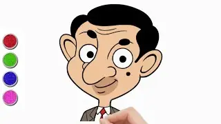 How to Draw Mr. Bean cartoon #coloringforkids #mrbean #drawing #howtodraw