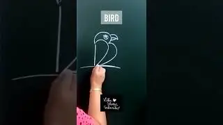 EASY & SIMPLE DRAWING OF BIRD FOR BEGINNERS - DRAW BIRD WITH 1 2 3 - NUMBER DRAWING #drawing #shorts