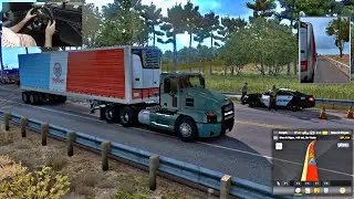 American Truck Simulator - Office Supplies Transport - Logitech g920 Gameplay