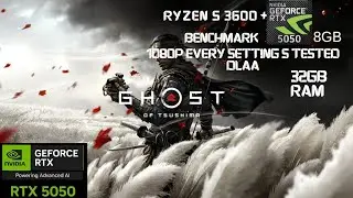 Ghost of Tsushima | Ryzen 5 3600 + RTX 5050 Benchmark|1080p Every Settings Tested+Optimized Settings