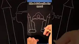 How to draw a castle. Scratch technique for kids. Fine motor skills fun activity. Fast & easy. #edu