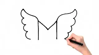 How to draw cute parrot from letter M || easy parrot bird drawing for beginners || Letter drawing