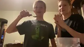 RobbyBoy and Jack do the Cinnamon Challenge in 2025.