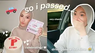 I GOT MY LICENSE *first time driving alone*