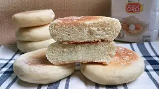 Pan sin horno a la sart&eacute;n. Bread without oven. Хлеб на сковороде.