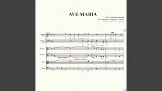 AVE MARIA, Canon on Air on the G string. Part for Soprano