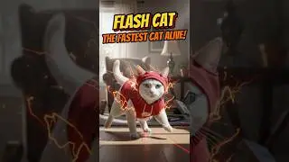 ⚡ FLASH CAT: The Fastest Cat Alive! 😹 Funny Superhero Cat Parody