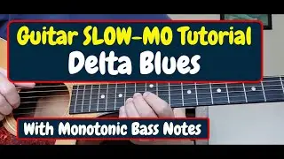 DELTA BLUES (Slow-Motion Guitar Tutorial with FREE TAB)