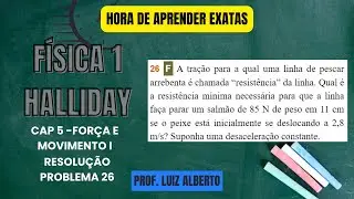 26. A tração para a qual uma linha de pescar arrebenta é chamada “resistência” da linha. Qual é a...