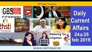 Current Affairs February 24&25 , 2019  : English MCQs