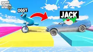 OGGY AND JACK PLAYING THE CRAZY HIGH RAMP FACE TO FACE CHALLENGE (GTA 5 Funny Moments)