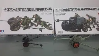 Сборные модели противотанковых пушек PAK 35/36 и PAK 40/L46. Tamiya 1/35.