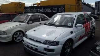 Oddkidd Creations Mk4 Escort RWD Cosworth Vs RWD Escort Cosworth on board Silverstone. Fast Ford