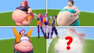 Minecraft Art BUT ALL K-POP DEMON HUNTERS BECOMING FATTER