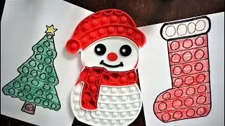 Make DIY Christmas Tree vs Snowman Pop it Toys, Fidget Pop it video