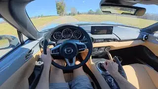 2025 Mazda MX5 Miata Grand Touring: POV Drive, Walkaround and ASMR