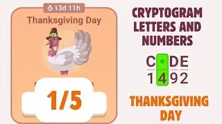 Cryptogram Thanksgiving Day Event Solution | Chapter 1/5