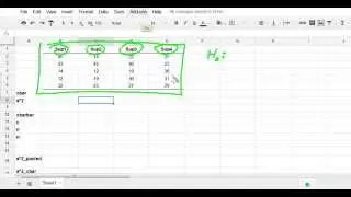 One Way ANOVA - with Google Sheets