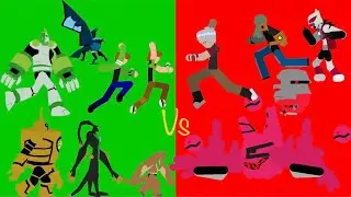 Ben 10(UA) and Ben 10(OV) vs Albedo(OV ULTIMATE ) and Vilgax(UA)