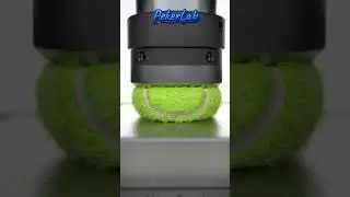 Tennis Ball vs Hydraulic Press &ndash; Satisfying Crush in 4K