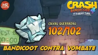 CRASH BANDICOOT4 : Fita FlashBack - Bandicoot Contra Vombate 100% | Rel&iacute;quia de Platina