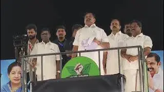 District Secretary Balaraman faints due to ill health during AIADMK EPS campaign
