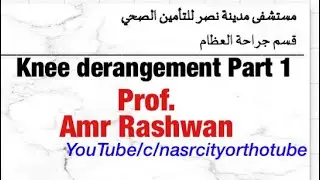 knee derangement part 1. Prof. Amr Rashwan. nasrcity online lectures 2020