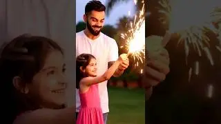 Father Daughter diwali celebration 🪔🎇 #viratkohli #daughter #vamikakohli #fatherdaughter #family