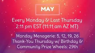 TDRB&B Auction & Prize Wheel Schedule May - July 2025
