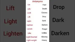 Vocabulary: Antonyms || words to improve your vocabulary skills ||#english #vocabulary #shorts