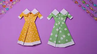 DIY Оригами Платье из бумаги. Как сделать платье из бумаги. Оригами одежда