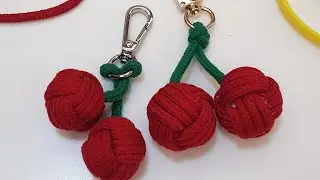 마크라메 체리 키링macrame cherry key ring