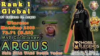Argus Top 1 Global Counter Yu Zhong Best Build and Emblem 2021 Gameplay Mobile Legends